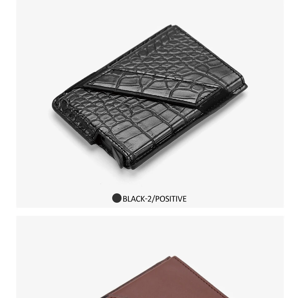 Бизнес для мужчин Id Card Holder PU кожаный бумажник для карт для мужчин маленький держатель для кредитных карт Rifd мужской кошелек черный короткий клатч кошельки