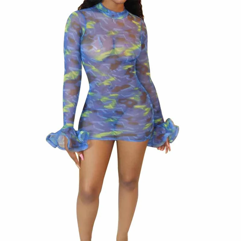 Сексуальное прозрачное Сетчатое платье с принтом в полоску женское сексуальное