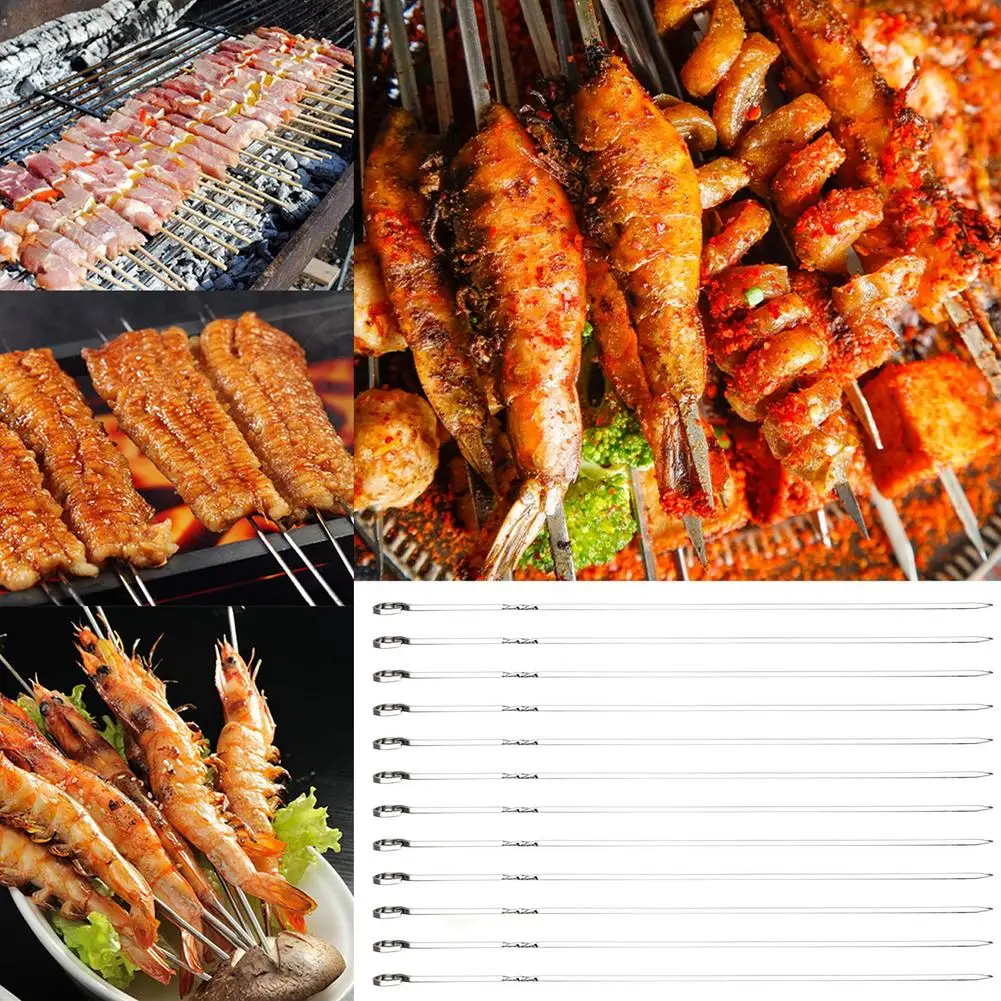 Металлический Набор для барбекю Шпажки мяса курицы обжарки шпажки палочки игла