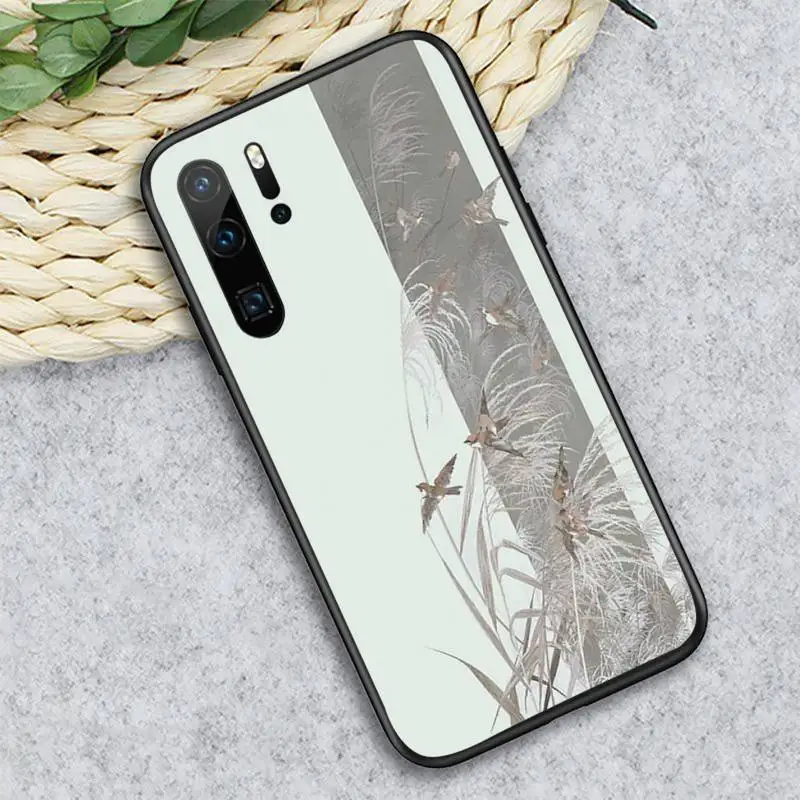 

Chinese Flower pattern Phone Case For Huawei honor Mate P 10 20 30 40 i 9 8 pro x Lite smart 2019 nova 5t