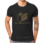 Футболка с изображением портала Chell для видеоигр торт-это ложь, Классическая графическая футболка для подростков, высокое качество, мужские футболки с круглым вырезом