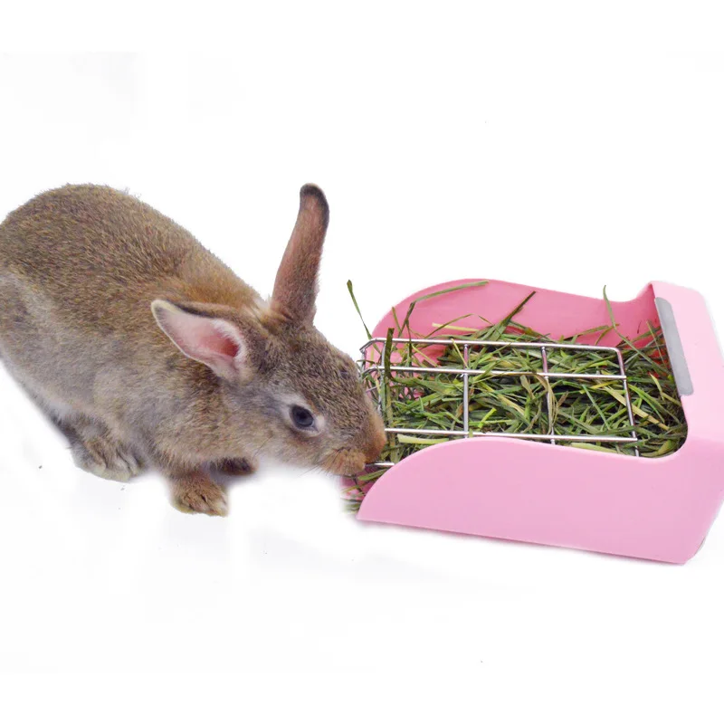 

Rabbit Grass Feeding Cage Pet Feeding Rack Guinea Pig Chinchilla Hay Feeder Reduce Waste Manager Pet Supplies