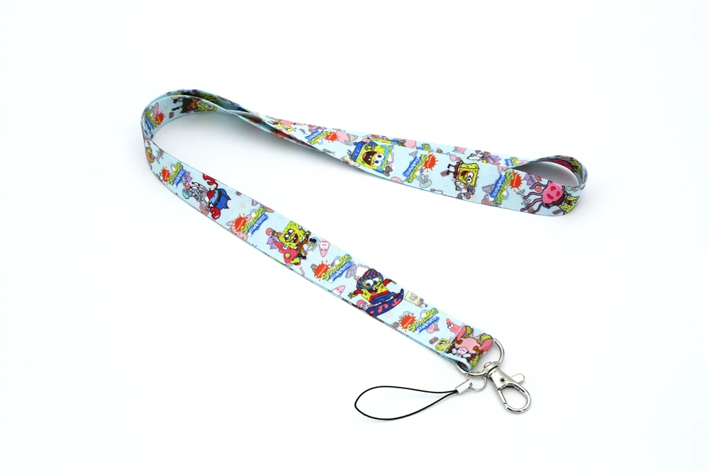 Классический мультфильм Губка Боб шейный ремешок Ремешок Мобильный телефон ID