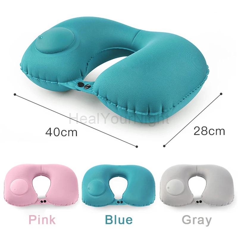 

Mini Convenient Upgraded Inflatable U-Shape Neck Pillow Mats Ultralight Inflatable Comfortable Outdoor Sleeping Camping Pillow