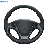 customize diy genuine leather car steering wheel cover for kia ceed ceed cerato forte koup forte5 2014 k3 2013 2018