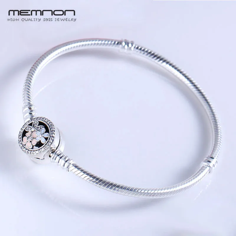 Memnon, серебро 925 пробы, хорошее ювелирное изделие, много видов браслетов для женщин, подходят для шармов, бусин, сделай сам, серебряная цепочка-змейка, браслет YL001