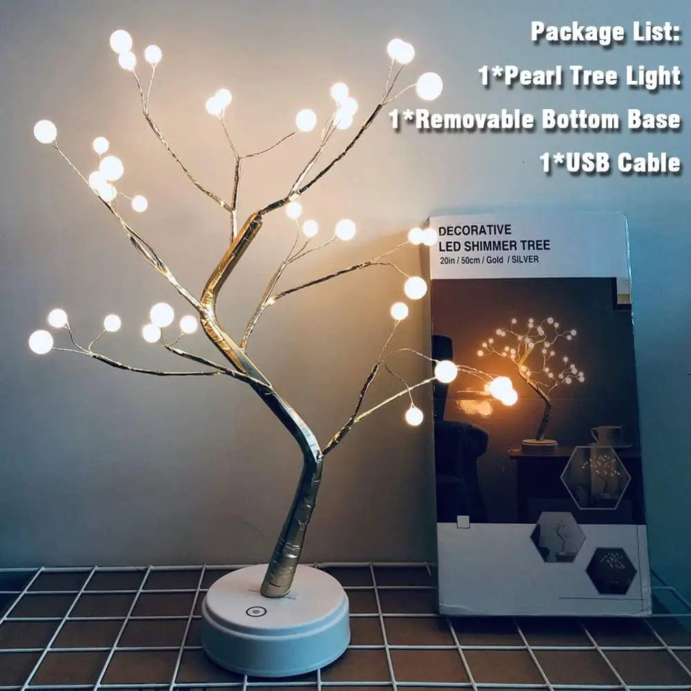 

Tabletop Bonsai Tree Light with DIY Artificial Light Tree Led Table light Lamp Decoration for Gift Home Wedding Festival Holiday