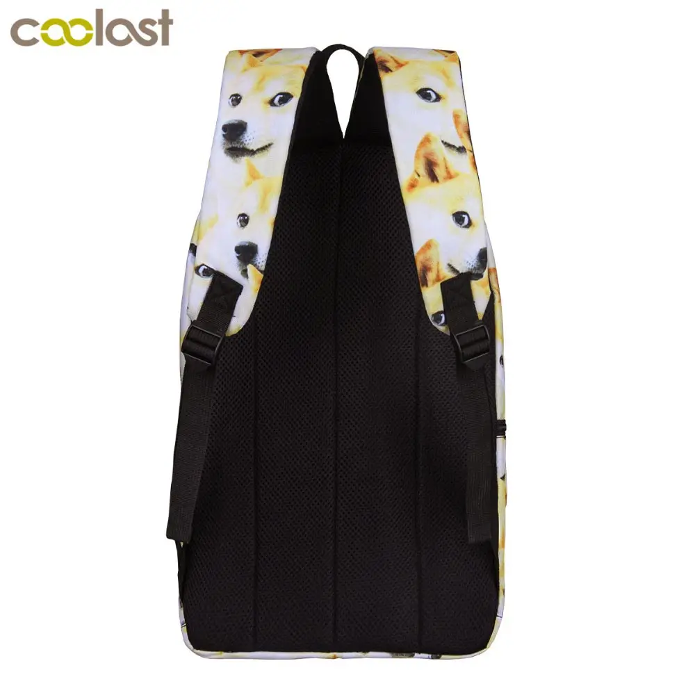 Забавный рюкзак для студентов Сиба ину и щенка детские школьные сумки милый