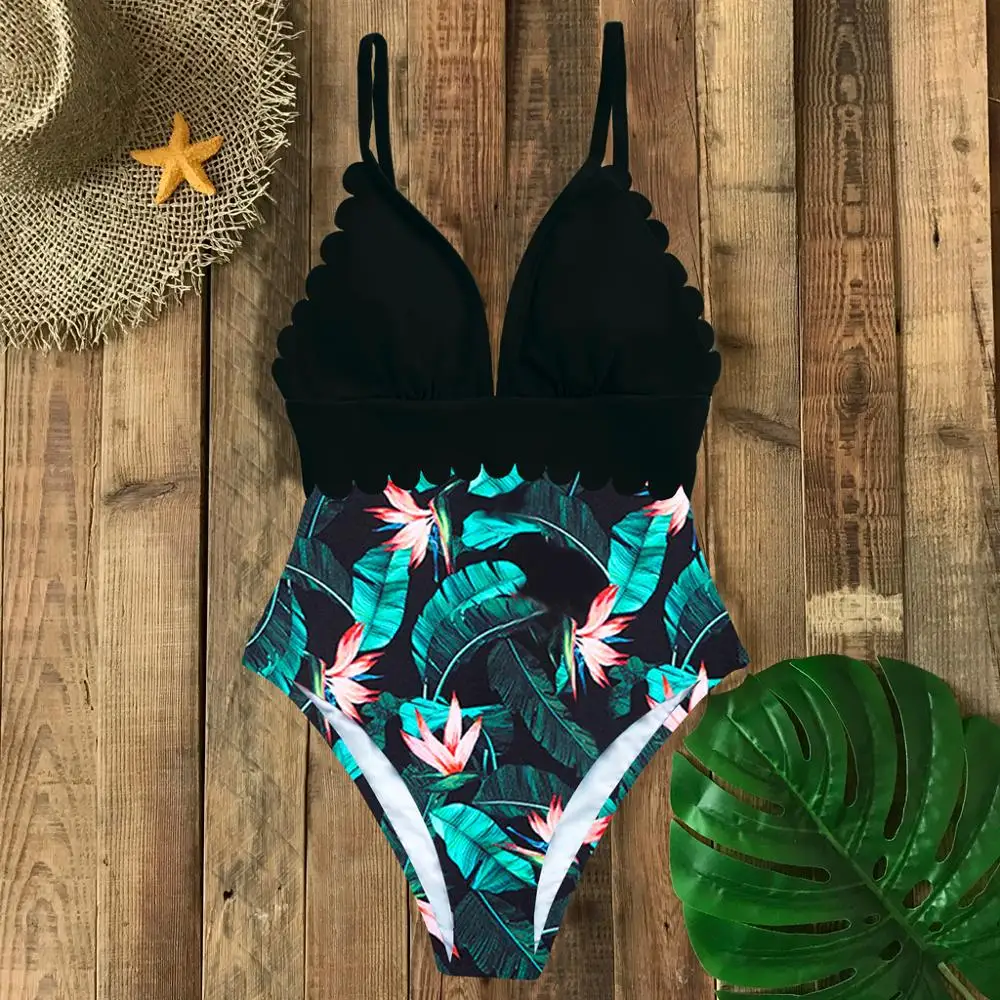 Сексуальный цельный купальник с открытыми плечами и оборками новая купальная