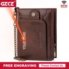 Роскошный дизайнерский кошелек для мужчин, винтажный короткий бумажник из натуральной кожи на застежке, многофункциональный держатель для мелочи и карт