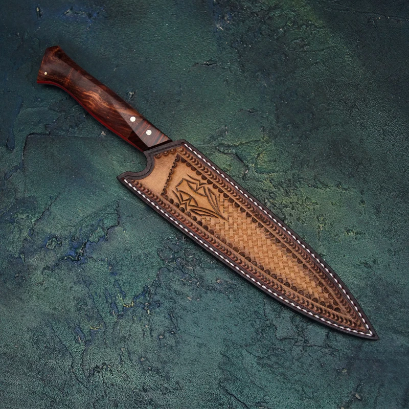 FZIZUO 8 ''VG10 Дамасская сталь полный Tang кухонный нож из нержавеющей стали профессиональный нож шеф-повара ручной работы кухонные ножи