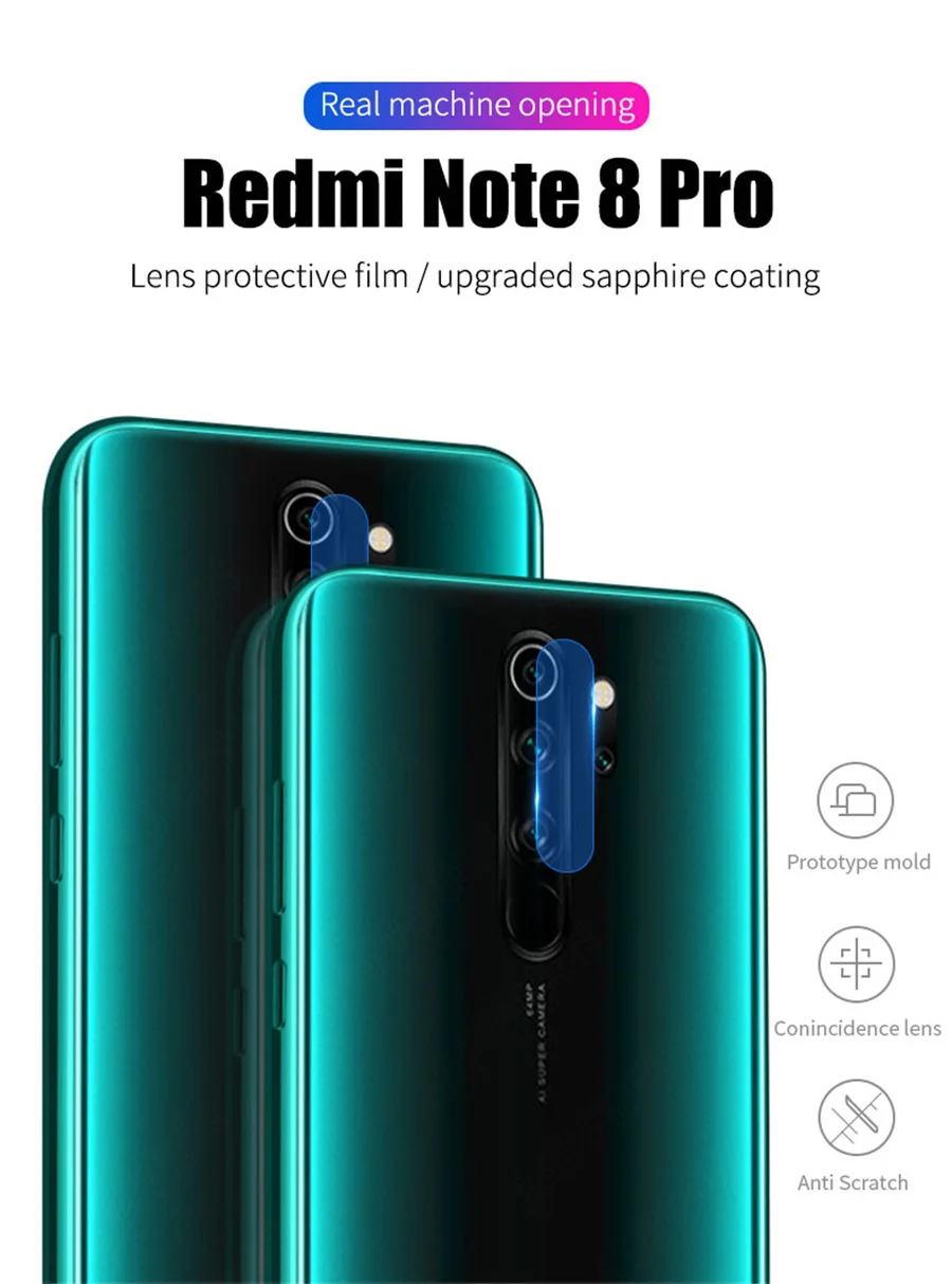 2 шт Xiaomi Redmi Note 8 Pro 8T объектив камеры закаленное стекло для Xiaomi Redmi Note 8 8T стекло протектор экрана на Redmi Note 8 Pro