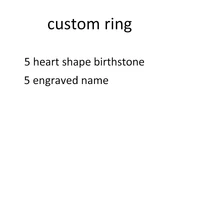 xiaojing 925 sterling silver engraved 5 heart birthstones ring personalized custom ring for women jewelry valentine%e2%80%99s gift