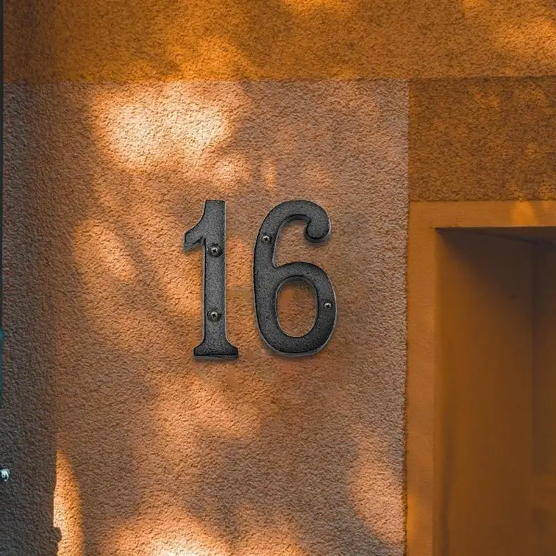 Металлические цифровые цифры чугунный домик вывеска дверная пластина сделай сам