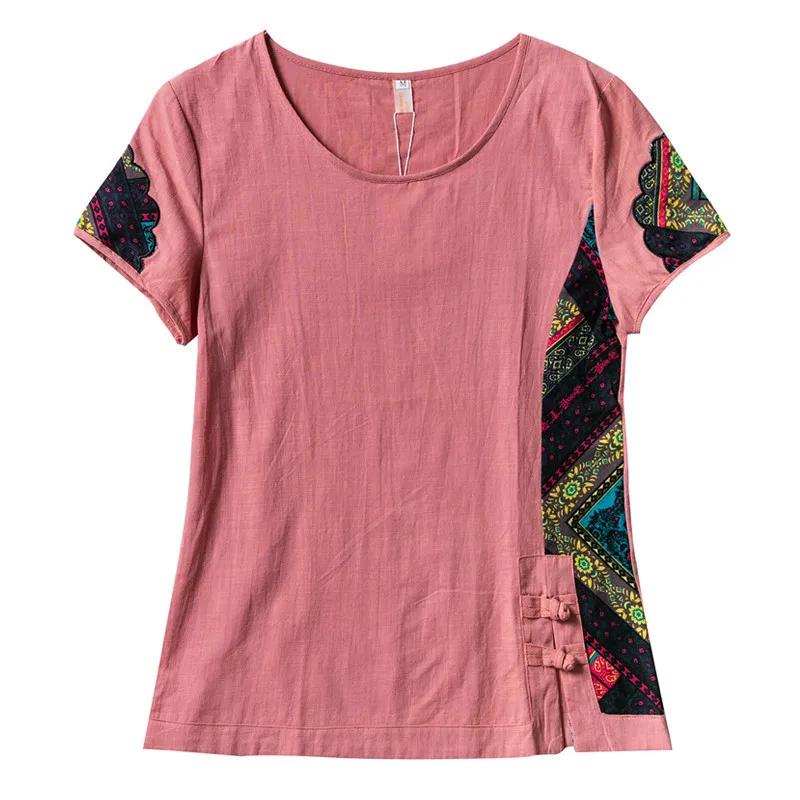 Модный летний топ футболка Женская Повседневная Женский Топ народная одежда на