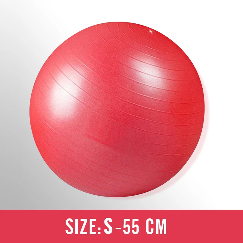 Red 55 cm Мужские фитболы с защитой от взрыва 55 см-75 см, мяч для спортзала, профессиональный Пилатес, Йога, фитнес-баланс, стабильный мяч, поддерживает 2200lbs - Цвет: Red 55 cm
