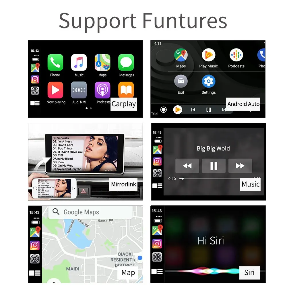 Беспроводной Apple Carplay для Land Rover/Jaguar Discovery Sport F Pace 5 8 дюймов Android автомобильное Mirrorlink