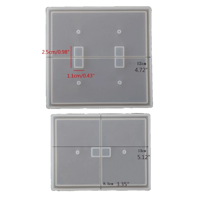 

Handmade 86 Type Wall Switch Socket Panel Silicone Resin Mold Dual USB Wall Socket Charger Resin Casting Mould Art Craft