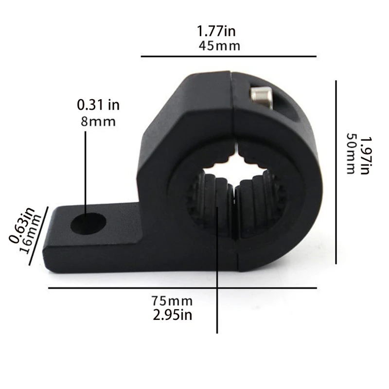 

Q9QD Head Light Clamps Rearview Mirror Lamp Bracket for Motorcycle Scooter Motorcycle Modification Accessories