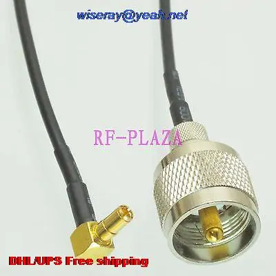 DHL/EMS 100 шт. кабель 6 дюймов UHF PL259 штекер к TS9 мужской 90 градусов угол золото RG174