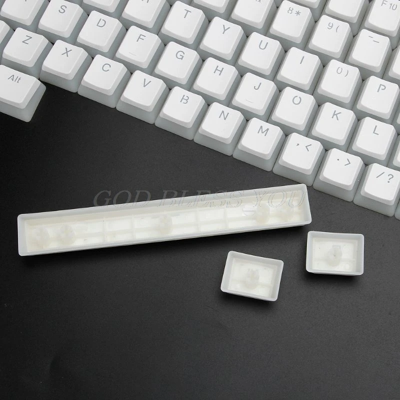 

RGB 108 Keycaps ANSI Layout PBT White Pudding Double Skin Milk Shot Backlit Keycap For OEM Cherry MX gh60 poker 87 tkl 104 108