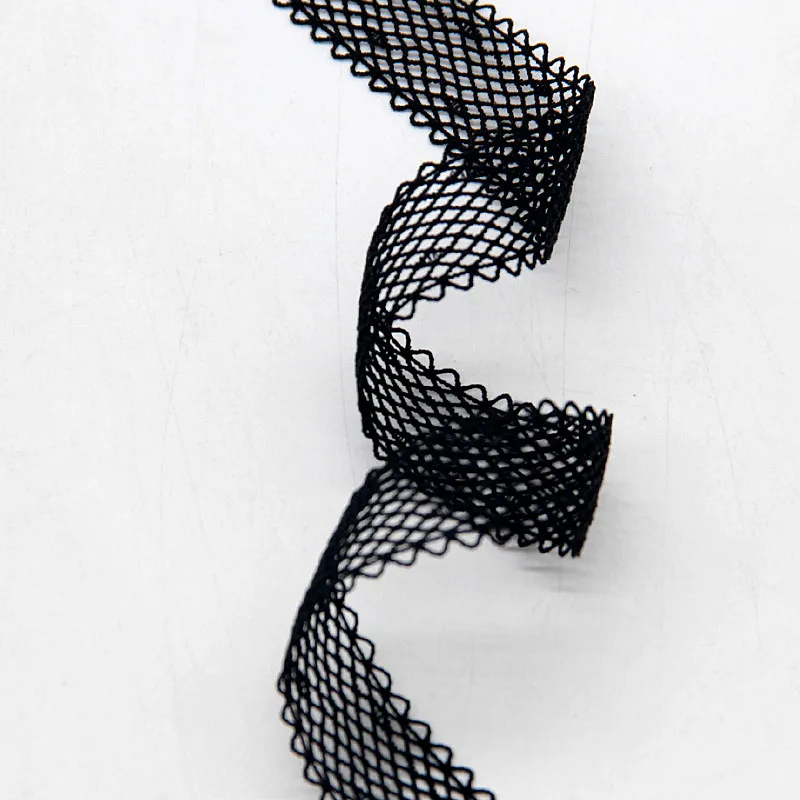 Черная сетчатая сетка кружевная отделка эластичные ленты швейная одежда