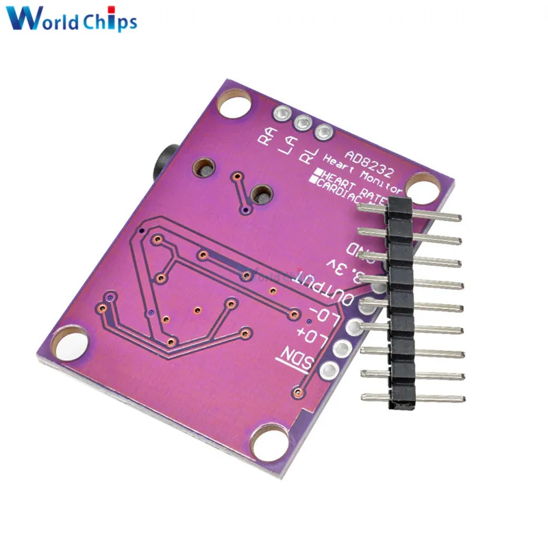 AD8232 ЭКГ Физиологическое измерение пульсометр монитор сенсорный модуль один