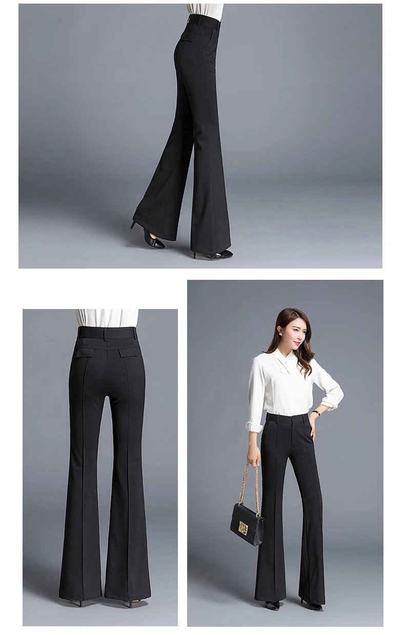 New Fashion Long Wide Leg Pants Women Solid Loose High Waist Maxi Pants Feminine Summer Casual Flare Pants Trousers AE898