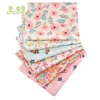 printed twill cotton satin fabricpink floral seriespatchwork clothes for diy sewing quilting babychilds bedclothes material