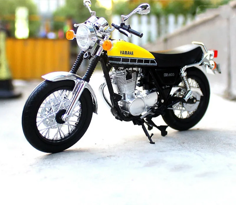 1:12 Sr 400 500 мотоцикл Сплав ABS локомотив детские игрушки коллекция дисплей мебель