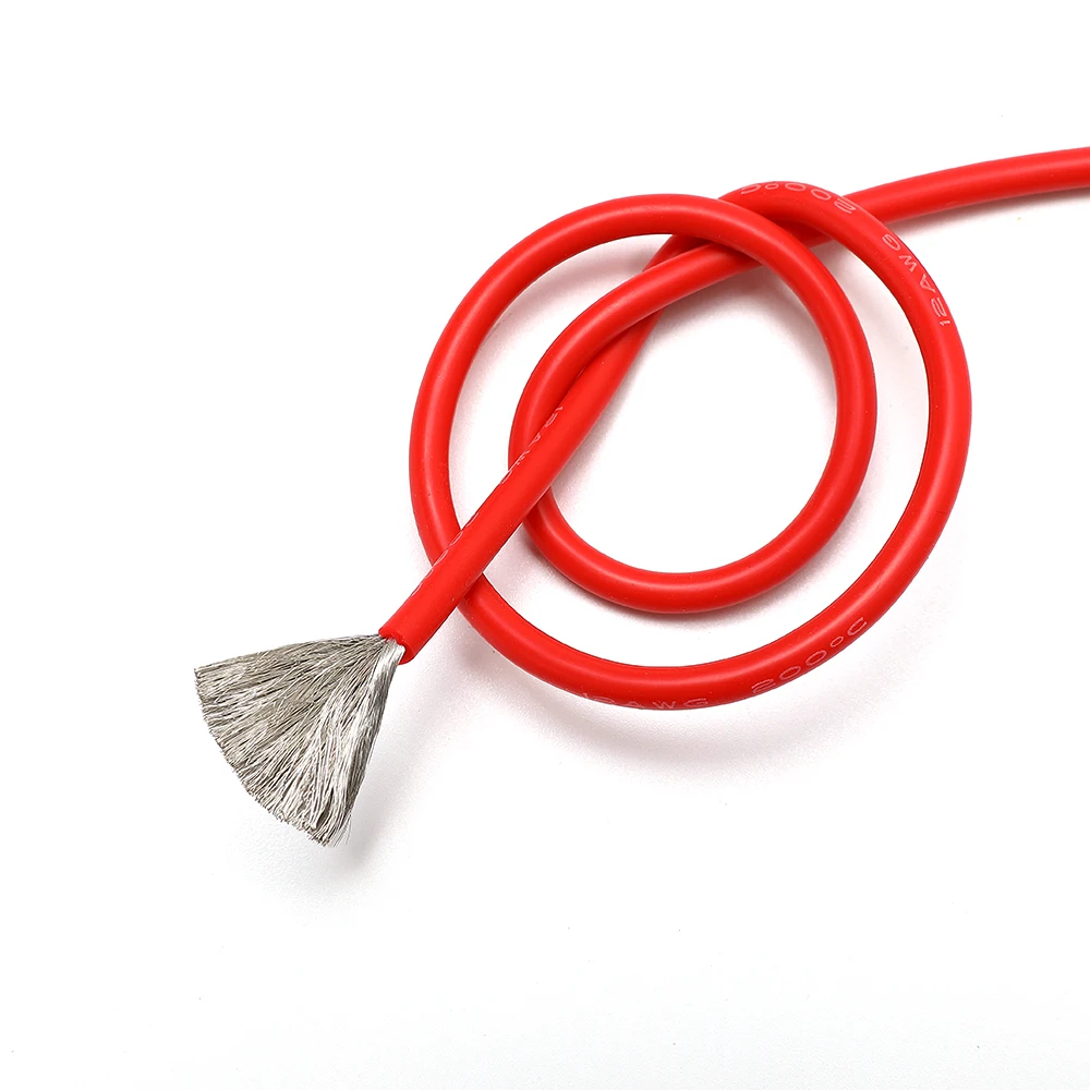 

10M heat-resistant silicone wire 8awg-16awg high temperature resistance 200°C cold resistance -60°(5m red and 5m black)