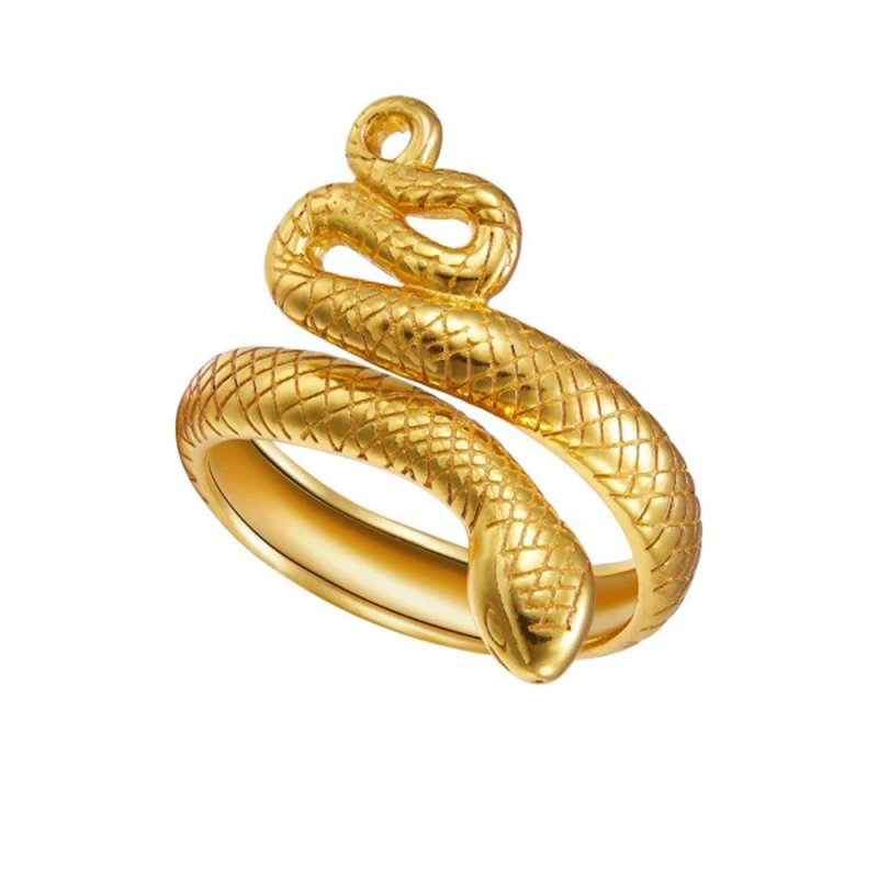 

KOJ Punk 925 Sterling Silver Open Snake Shaped Rings for Women Gold Silver Color Party Anniversary Jewelry Adjustable Anillos