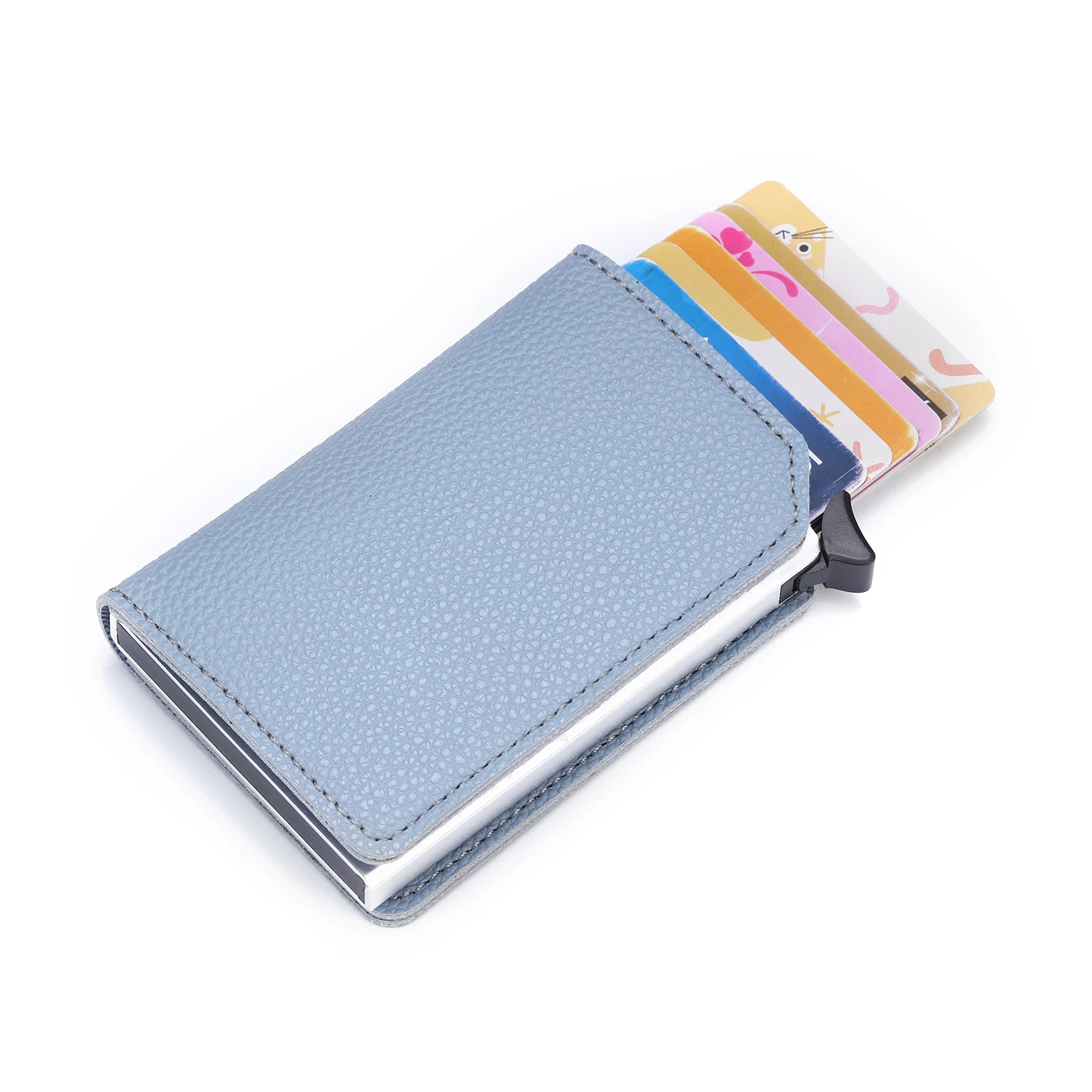 BISI GORO Carbon Fiber Anti-theft Card Holder RFID Pop-up Clutch Multi Men and Women Unisex Card Case Multi Smart Wallet