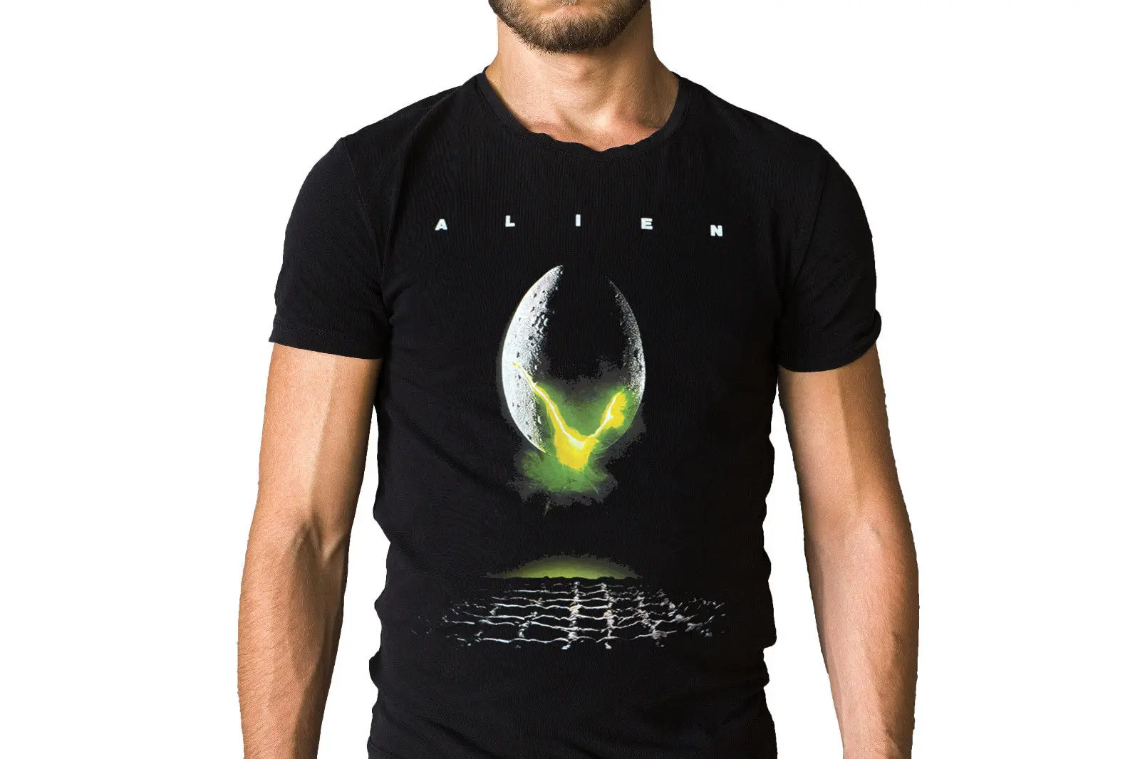 Alien 1979 футболка с постером из фильма Мужская топы коротким рукавом хлопковые