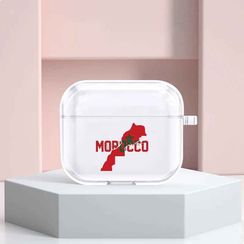 

Защитный чехол для наушников Airpods Pro 2/1 с изображением флага Марокко