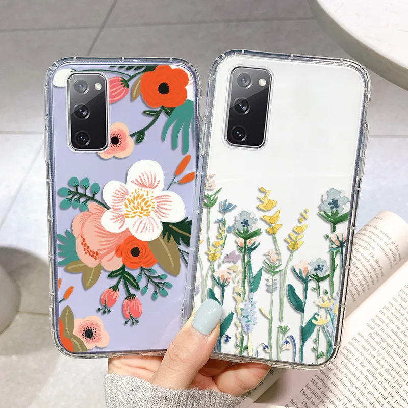 

For Samsung Note 20 Ultra Case Samsung S20 FE Case S21 Ultra S10 S21 Plus M51 M31 M30S M21 M11 J7 Prime Cover Clear TPU Silicone