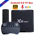 Лучшая Приставка Smart TV 2020 X96 max plus mini 4pda Android 9,0 Amlogic S905X3 Четырехъядерный 4 Гб 64 ГБ 32 ГБ 8K Wifi 4K X96Max + медиаплеер