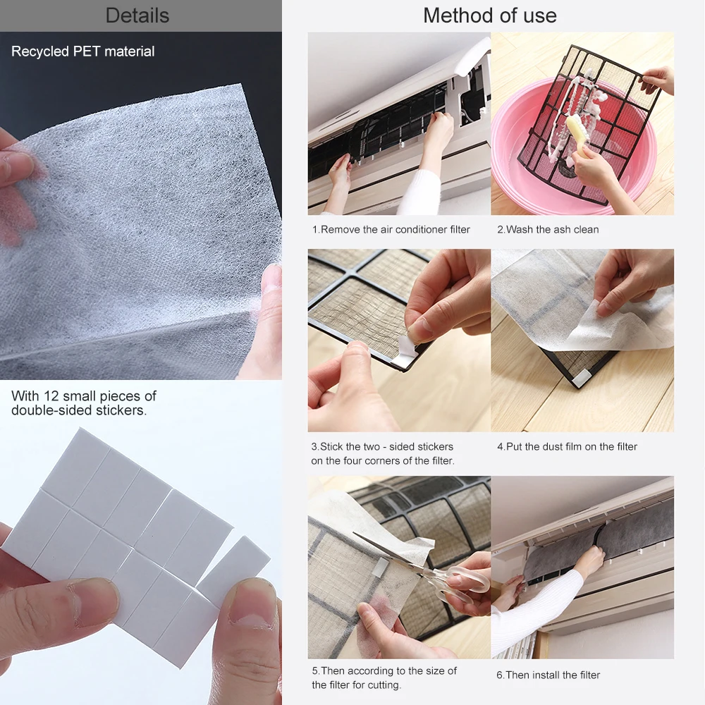 Фильтрующая бумага для кондиционера 2 шт. фильтр защиты от пыли очистка запчасти