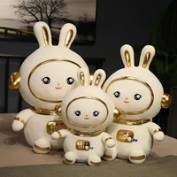 25 80cm cute space rabbit plush stuffed animal bunny wear astronaut clothes soft doll kids toys birthday christmas gift
