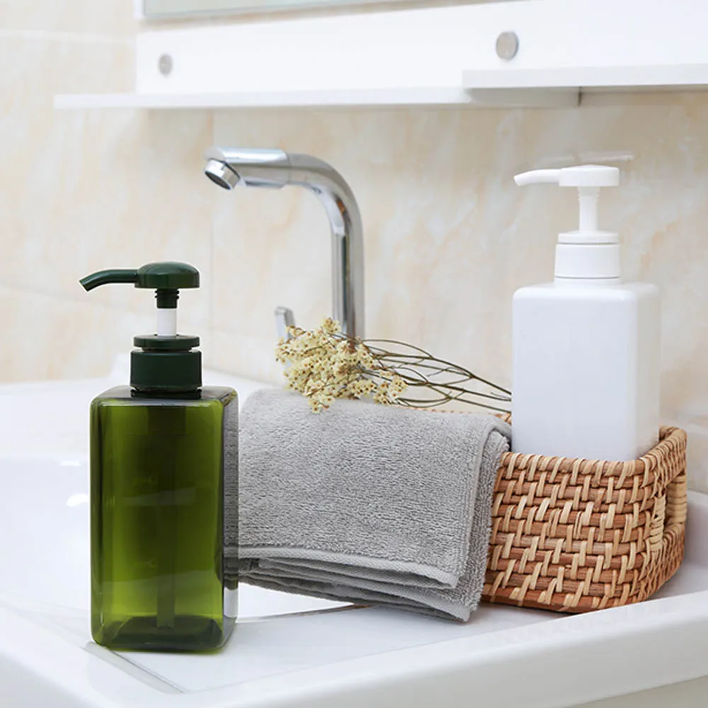 Скандинавская Белая Квадратная пластиковая бутылка PETG для ванной комнаты