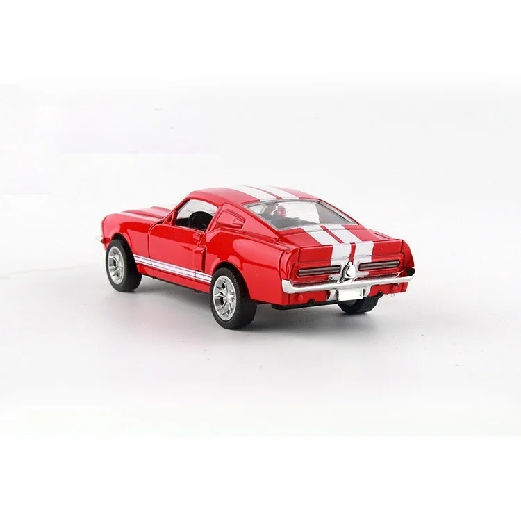 Ретро модель Ford Mustang 1/32 из сплава под давлением автомобиль с откидной крышкой