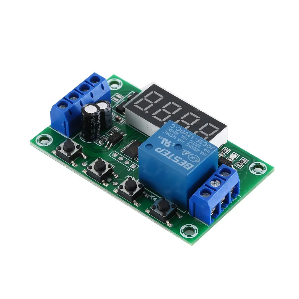 DC 12V 5A Adjustable LED Relay Module Power off Delay Timer Control Switch Board Cyclic Trigger | Инструменты