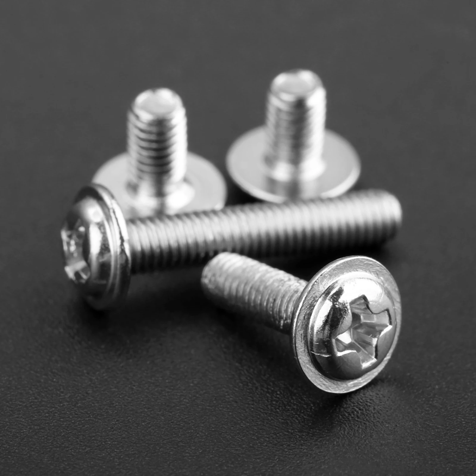 50Pcs M3*4/5/6/8/10/12/16mm Cross Round Head Carbon Steel Screws with Collar Pad Washer Silver Fastenerss | Обустройство дома
