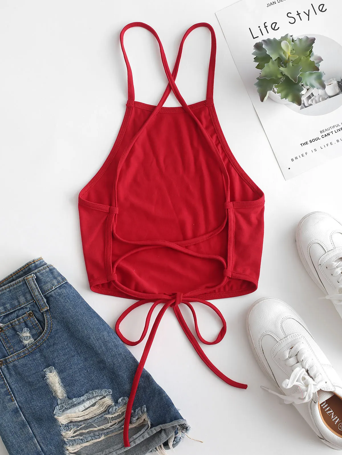 ZAFUL на шнуровке со звездами надписями Графический Топ летний сексуальный женский