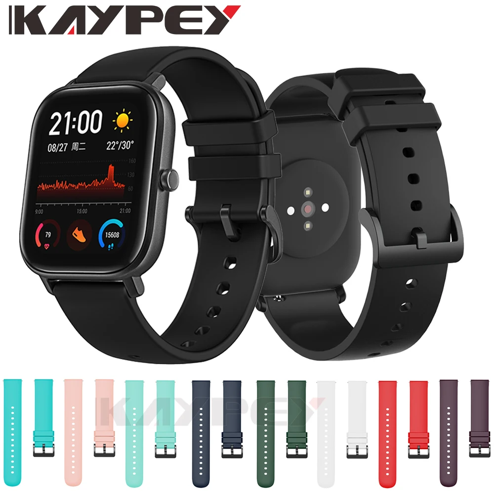 Ремешок сменный для Huami Amazfit GTS 2 2e 2mini / Bip Lite 1S U мягкий силиконовый спортивный
