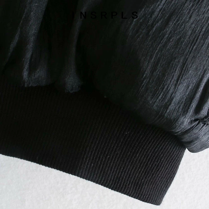 

INSRPLS Women Fashion Adjustable Drawstrings Organza Hoodies Vintage Long Sleeve Side Pockets Female Outerwear Chic Tops