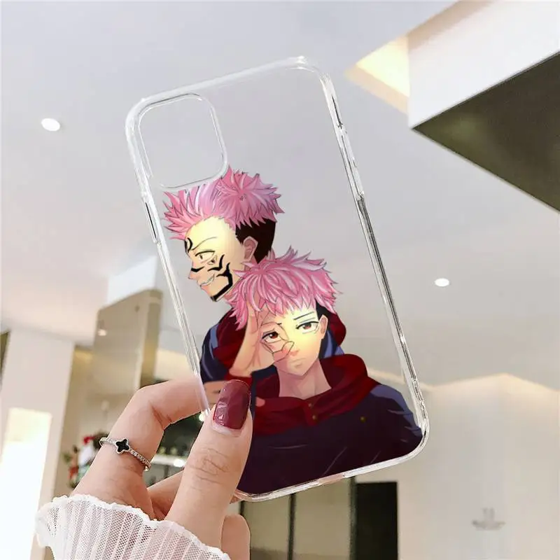 

Jujutsu Kaisen Anime Gojo Satoru Phone Case Transparent soft For iphone 5 5s 5c se 6 6s 7 8 11 12 plus mini x xs xr pro max