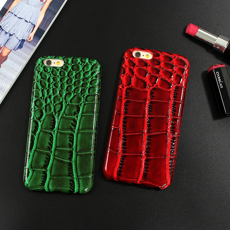 Жесткий прочный тонкий кожаный чехол для Iphone X 8 10 6 s 7 Plus змеиная кожа с принтом