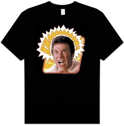 Star Trek II The Wrath of Khan KHAAAAAAN Kirk Adult Black T-shirt