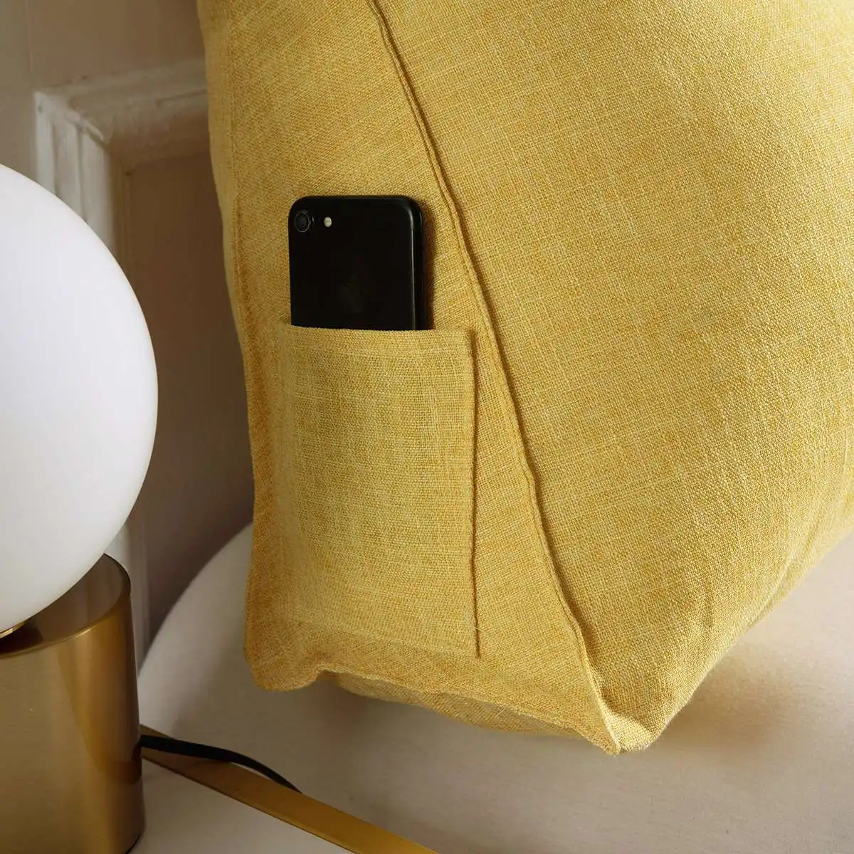 

120*20*50cm Long Triangular Rectangle Bed Head Big Long Linen Soft Cushion Backrest Lumbar Support Bolster Pillow For Home